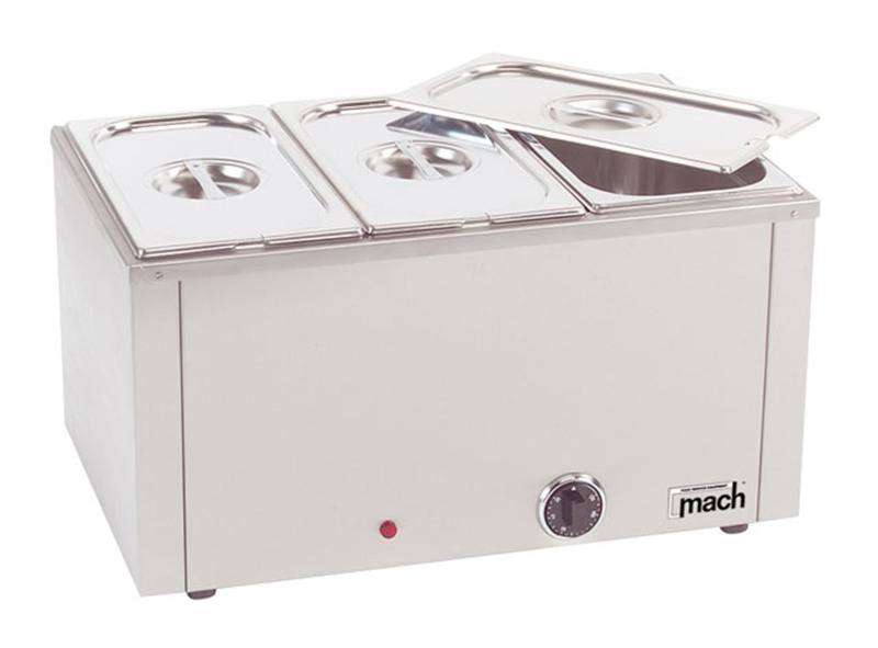 Bain-marie tafelmodel rvs afm. 55x35x27cm. 230v/2000w Mach