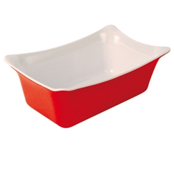 Saladeschaal Fleur Crock gn 1/4 melamine kleur wit/rood Dalebrook