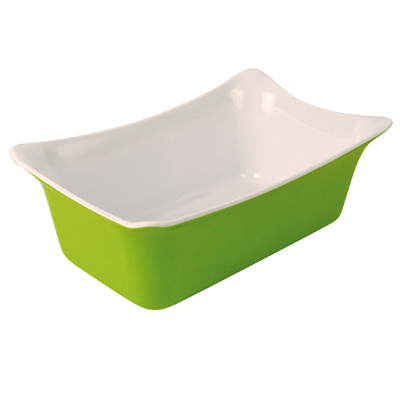 Saladeschaal Fleur Crock gn 1/2 melamine kleur wit/groen Dalebrook