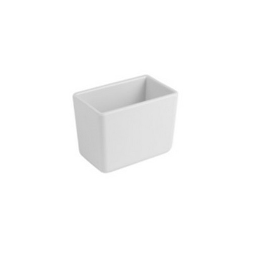Schaal afm. 13x8,1x(h)10cm. melamine m/siliconen voet kleur wit chunky crock Dalebrook