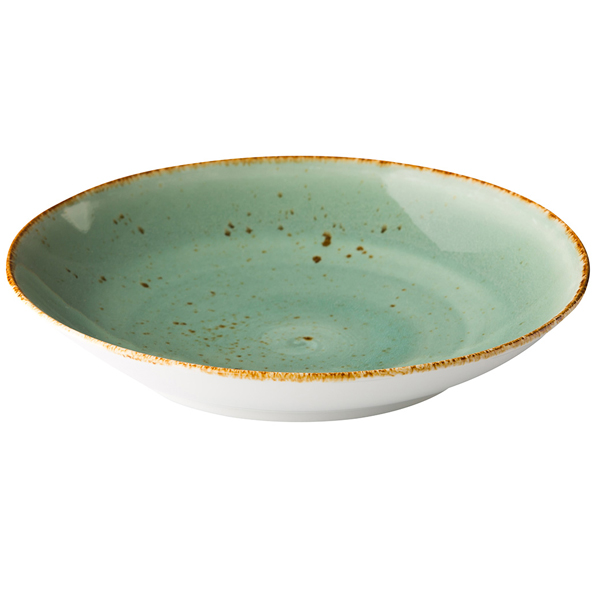 Q authentic coupe pastabord aqua blauw 26,2 cm 6stuks