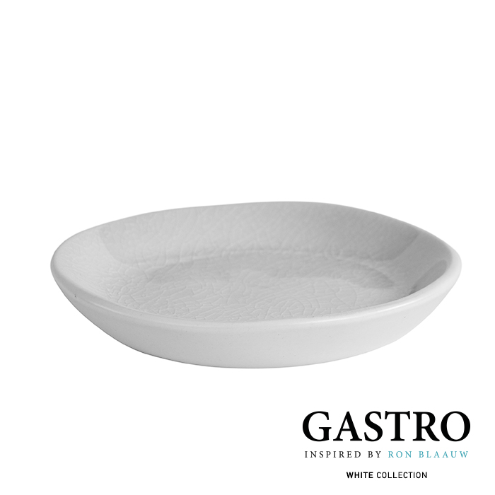 gastro servies white collection off white organic stoneware ron blaauw appetizer schaaltje tipje wit 9 cm