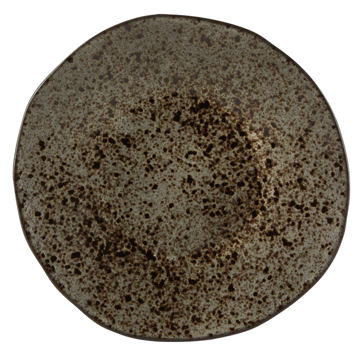 bord 21cm iron stone rustico reactieve glazuurlaag