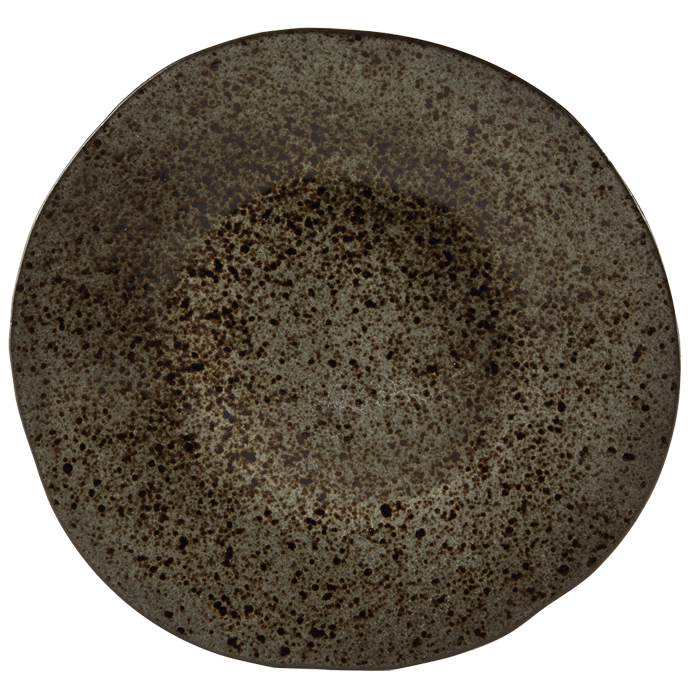 bord 28 5cm iron stone rustico reactieve glazuurlaag