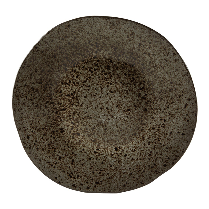 bord 31 5cm iron stone rustico reactieve glazuurlaag