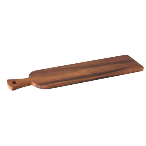 houten broodplank antipasti lang met handvat tweezijdig te gebruiken acacia 60x15cm