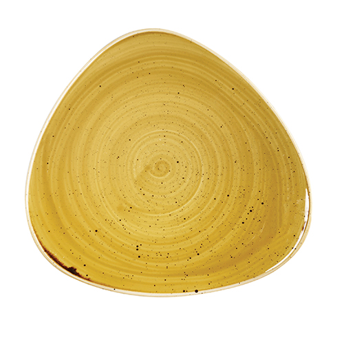 bord driehoekig 31 1cm churchill stonecast mustard seed yellow SMSSTR121
