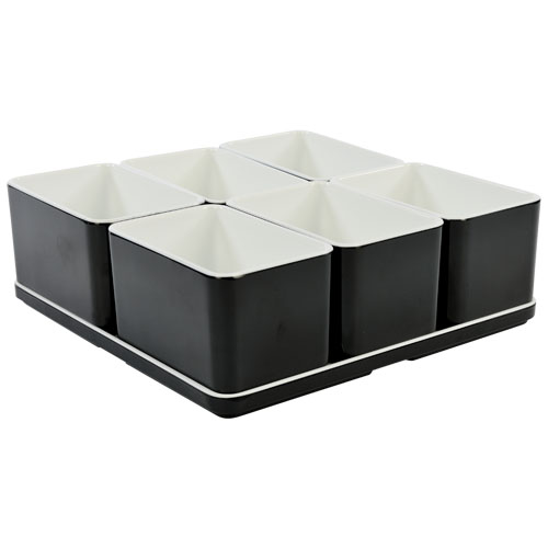 Cube organizer set10 kleur zwart melamine