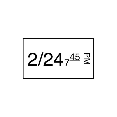 Sticker blanco Daymark navulling datum tijd