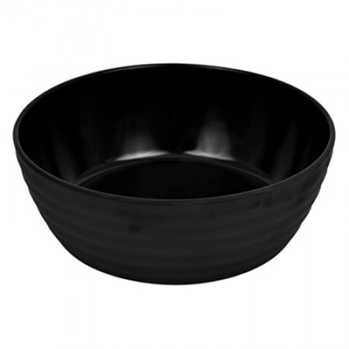 Schaal diam. 20x(h)7cm. inh. 1,3l. kleur zwart Ripple low bowl Dalebrook