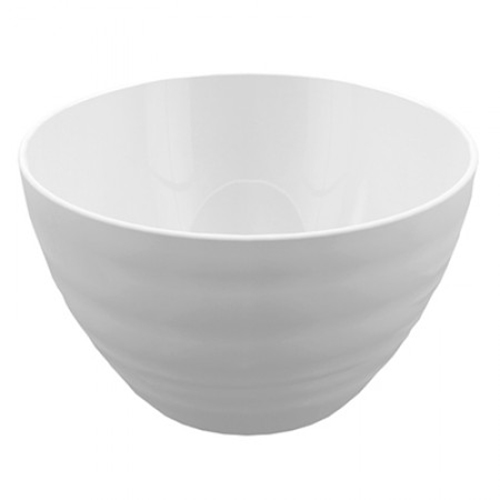 Schaal diam. 25x(h)15cm. inh. 4,5l. kleur wit Ripple Large pot Dalebrook