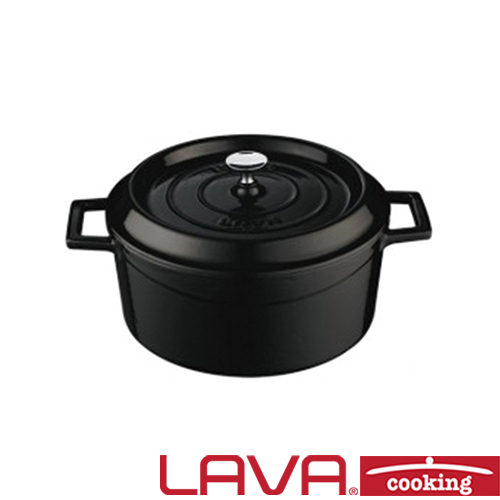 Braadpan deksel 24cm zwart LAVA cooking 