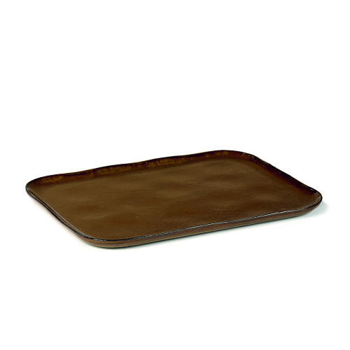 Bord 1xl 32cm 23cm ochre brown SERAX la nouvelle table MERCI