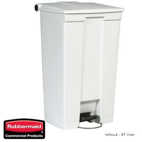 Rubbermaid step on classic afvalcontainer wit 87liter