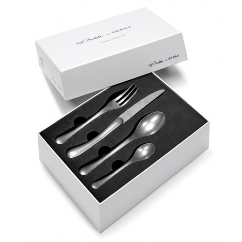 Giftbox Studio Nedda Stone Wash incl Cutlery 24pcs Sastrugi Cutlery By Nedda