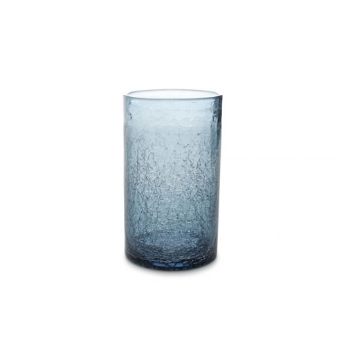 Glas crackle 40cl blauw f2h