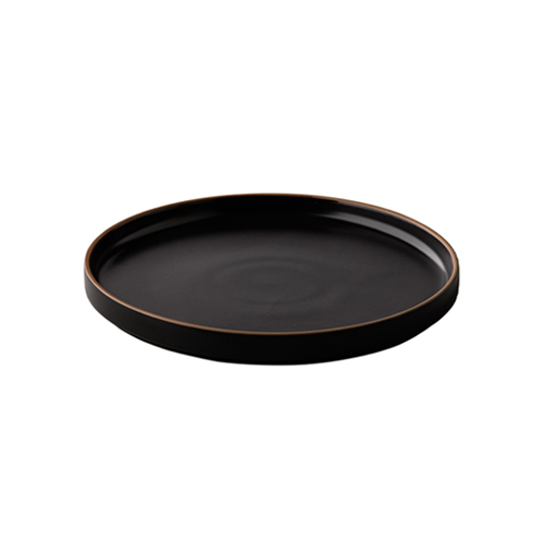 Bord laag diam 15cm japan zwart q authentic