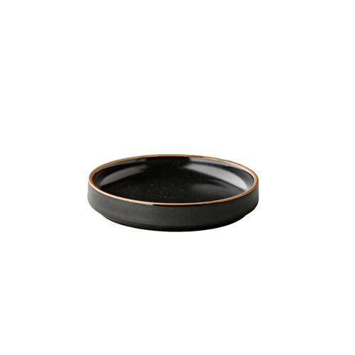 Bord laag diam 12cm japan zwart q authentic