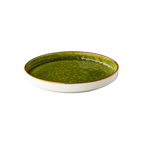 BORD 20.5CM M OPSTAANDE RAND JERSEY GROEN AUTHENTIC