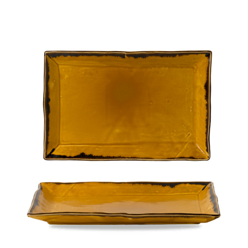 Schaal rechthoekig 34.5x23.3cm geel Harvest Mustard Dudson