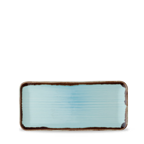 Bord rechthoekig 34.6x15.6cm blauw Harvest Turquoise Dudson