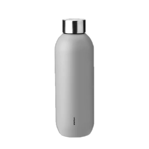 Stelton Keep Cool Thermosfles 0,6 Liter - Dubbelwandig RVS - Houdt Drank 8u Warm & 16u Koud - Army Groen