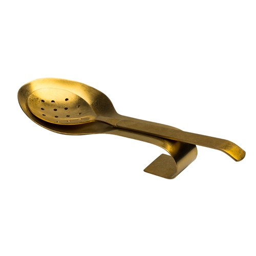 pscheplepel geperforeerd roestvrijstaal afm 30cm vintage gold
