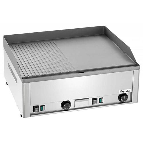 ak grillplaat gdp 650e gr 1 2 glad 1 2 geribbeld afm 66x58xh31cm 400v 50hz 6kw bartscher