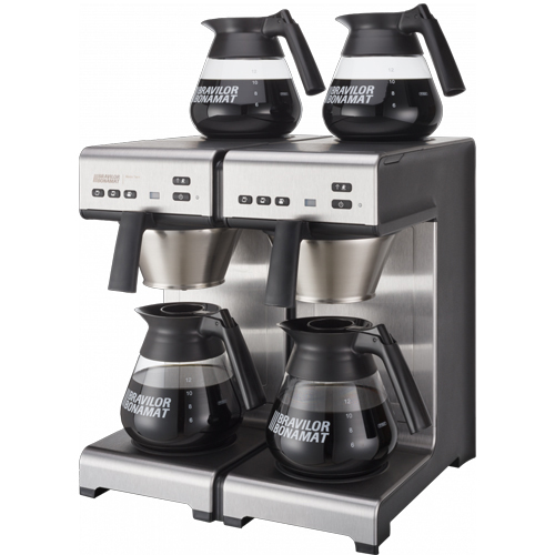 KOFFIEZETMACHINE MATIC TWIN AFM.42X35,3X61,8CM. KLEUR RVS ZWART 230V 3460W BRAVILOR