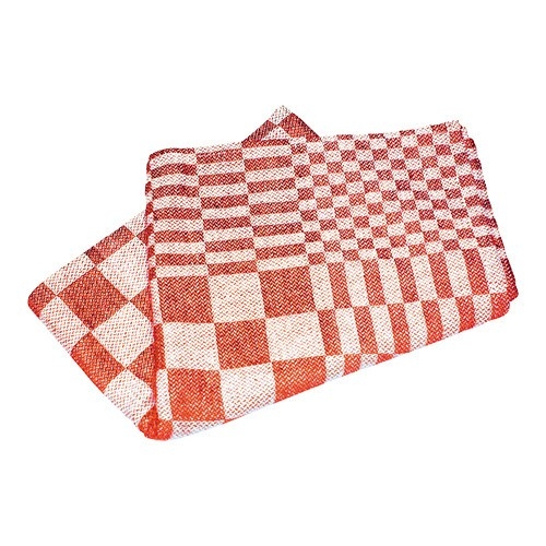 eukendoek theedoek set a 6 stuks afm 70x70cm kleur rood katoen