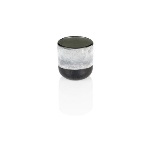heelichthouder diam 10cm hgt 11cm frosted graphgrey glas