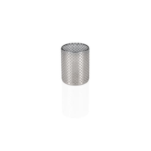 heelichthouder diam 8cm hgt 10cm nubs metallic cylinder glas