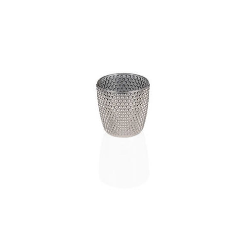 heelichthouder diam 9cm hgt 9cm nubs metallic cone glas