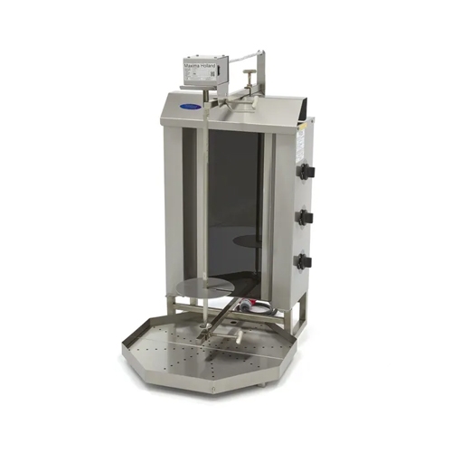 hoarma grill afm 545x64x98cm voor 30kg vlees 400v 45kw maxima