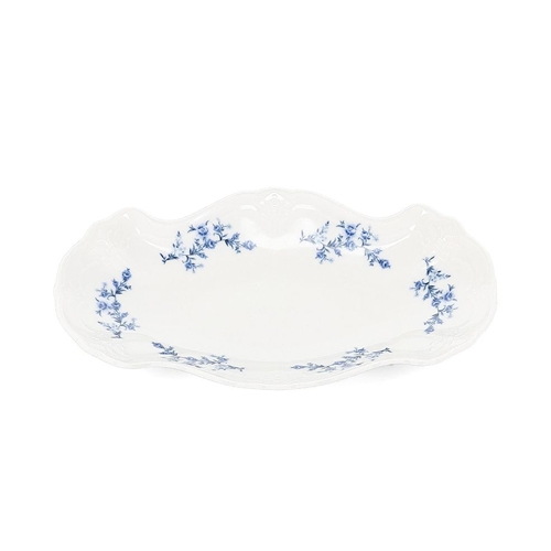 erveerschaal afm 26x16cm blauw flower retro bonbistro
