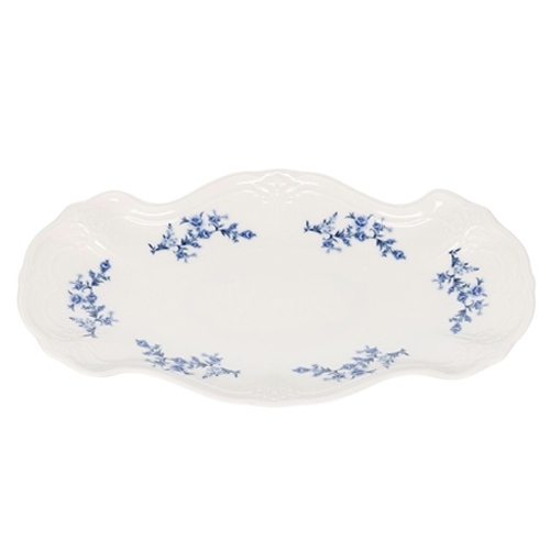 erveerschaal afm 39x25cm blauw flower retro bonbistro