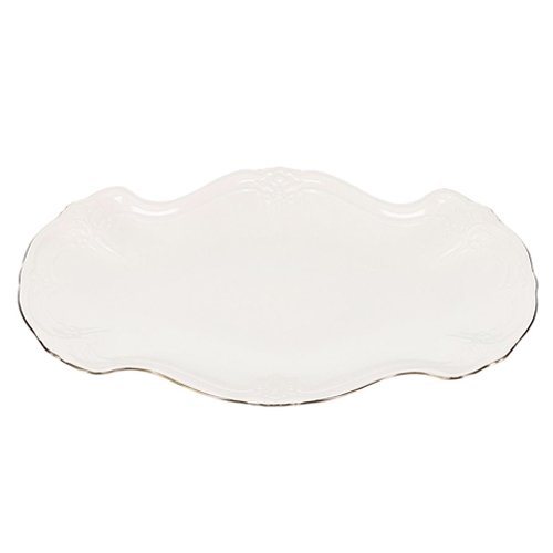 erveerschaal afm 39x25cm met gouden rand retro bonbistro