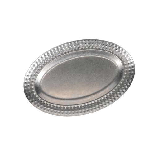 erveerschaal afm 30x20cm met gestructureerde rand antique zilver serve bonbistro