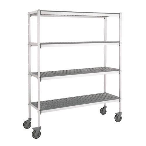errijdbare stelling 4 schappen afm 140x40cm hg 175cm
