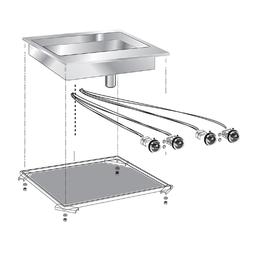 ultifunctionele braadpan inh 21ltr afm 60x60cm hgt 32cm vbe60d mareno